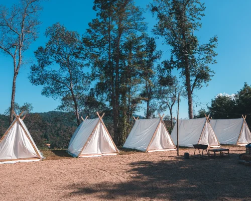 Campamento de siestas y marionetas